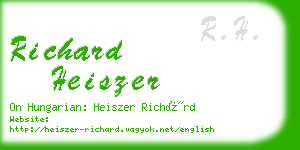 richard heiszer business card